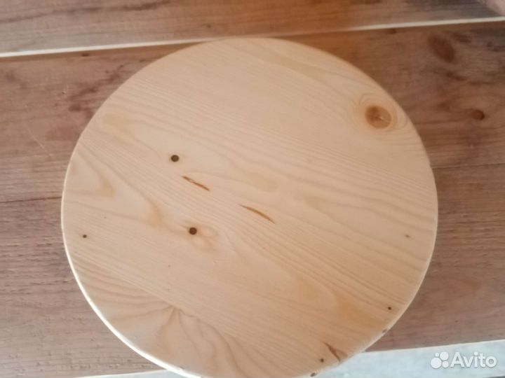 Поднос вращающийся из массива дерева