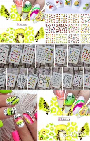 Наклейки слайдеры набор 10 штук в ассортименте