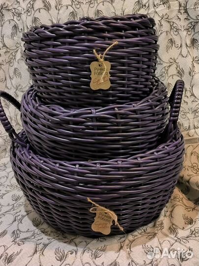 Кашпо из ротанга набор