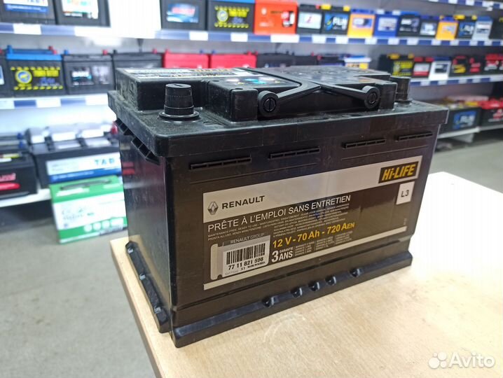 Доставка Акб 70Ач Renault для Renault Logan, Рено