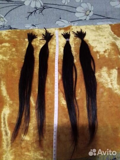 Волосы чёрные для наращивания натур. бу ц. за все