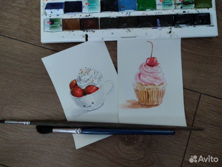 Открытки ручной работы акварель