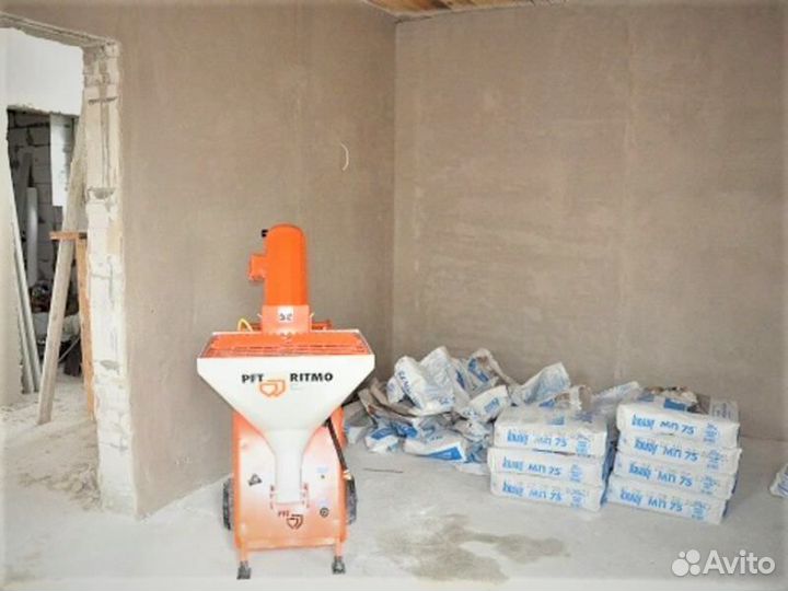 Штукатурка стен механическая машинная