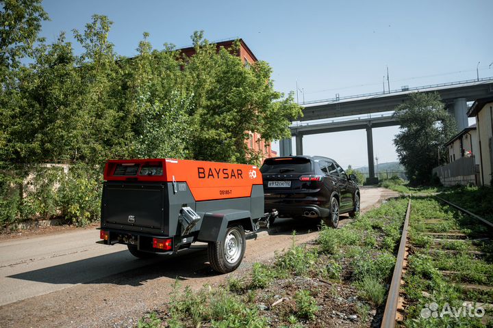 Дизельный компрессор 5 куб./мин на шасси