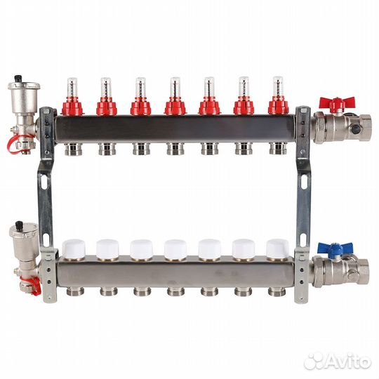 Коллектор из нержавеющей стали Rommer RMS 1210 с р