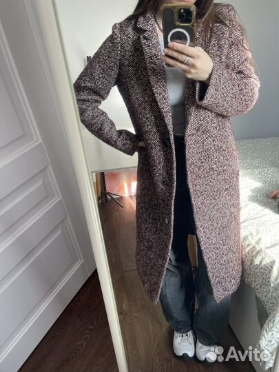 Пальто женское 42 44 винного цвета