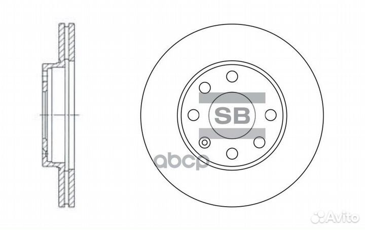 Торм.диск пер.вент.236x20 SD3004 Sangsin brake