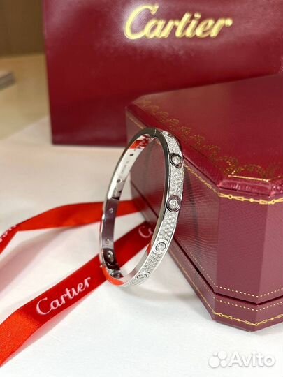 Браслет cartier love с бриллиантами