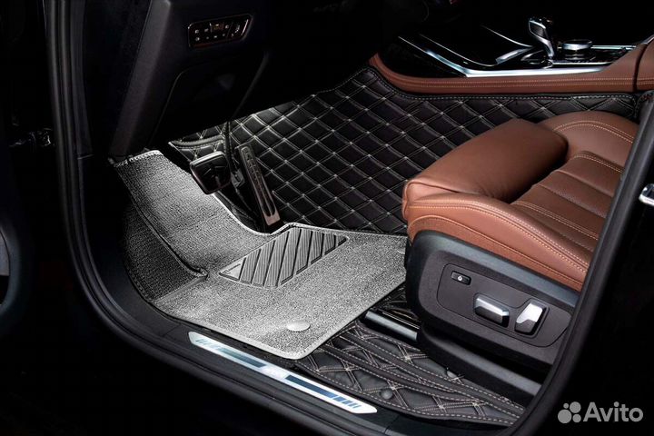 3D Коврики Toyota Высокие Борта Экокожа