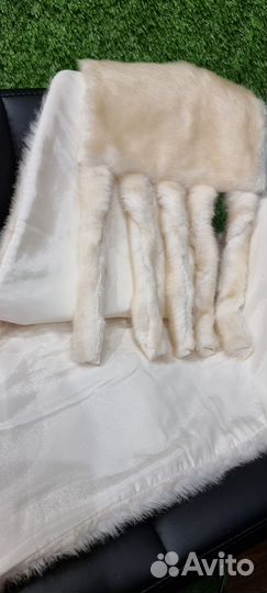 Меховая накидка женская Эко свадебная, вечерняя