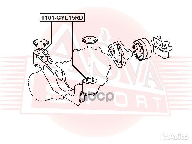 Сайлентблок подушки дифференциала перед lexus