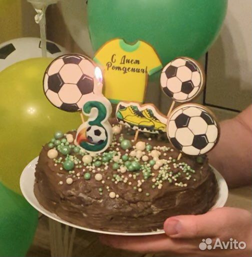 Свеча на торт, шар цифра 3