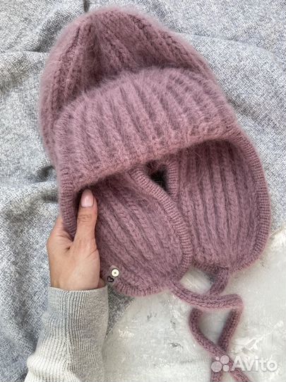 Шапка Ушанка из пуха норки