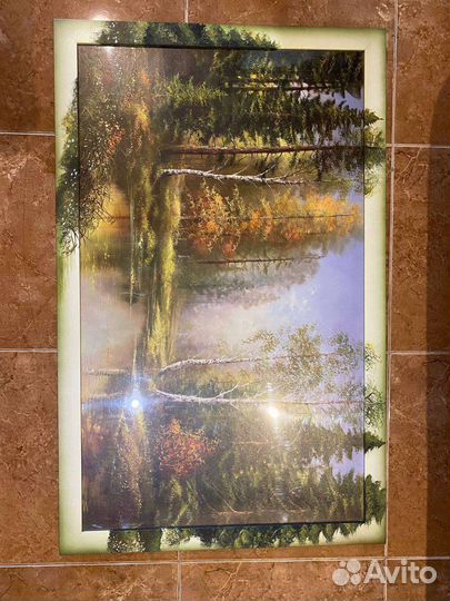 Картина в рамке фотопечать природа 68х108 с рамкой