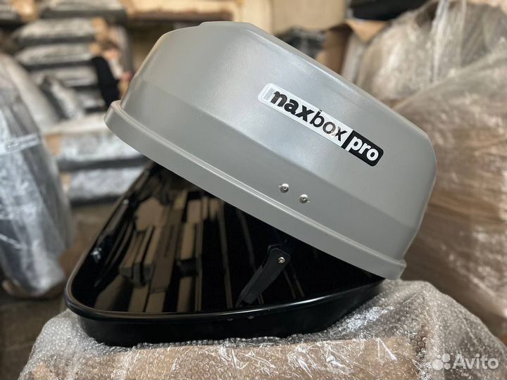 Багажник на крышу (автобокс) 430л Серый