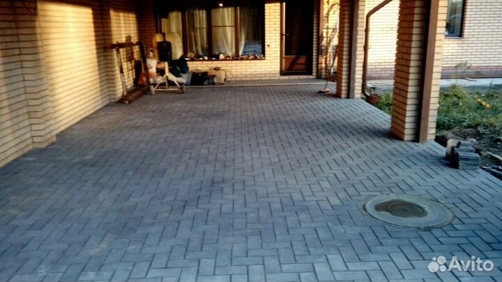 Укладка брусчатки тратуарной плитки