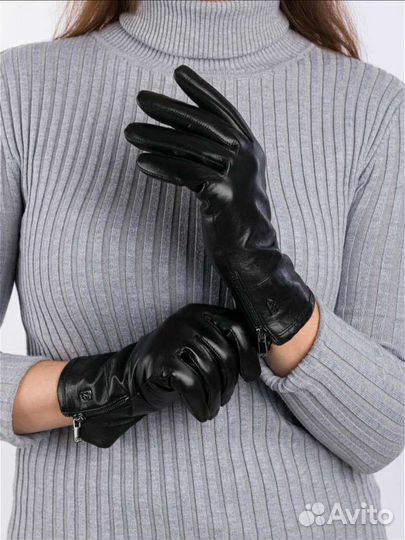 Перчатки женские кожаные новинка