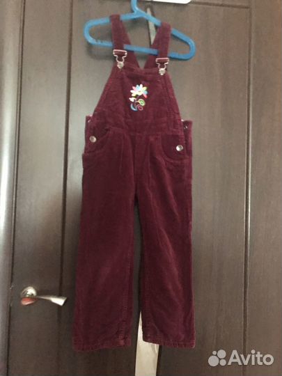 Джинсовый комбинезон на флисе р.92, 104