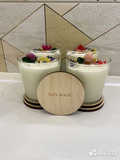 Ароматическая свеча ручной работы