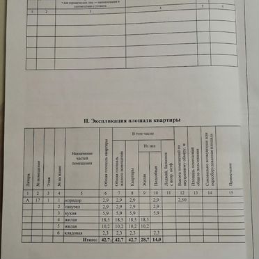 2-к. квартира, 42,7 м², 1/4 эт.
