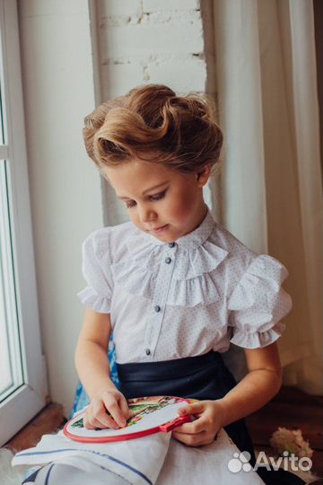 Блузка новая для школы, рост 122, 128,134, 140