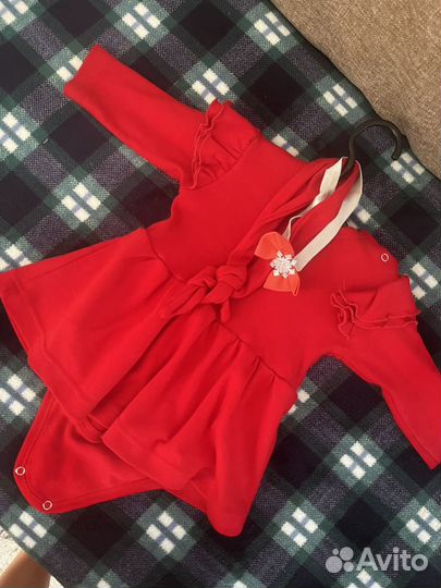 Платье боди для девочки 74 80