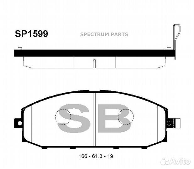 Sangsin brake SP1599 Колодки тормозные nissan patr