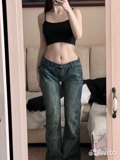 Винтажные джинсы клеш