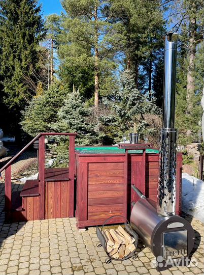 Купель для бани с аэромассажем