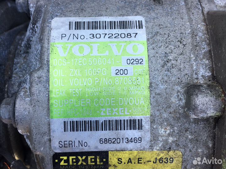 Компрессор кондиционера вольво s80 xc70 xc90 c 3,2