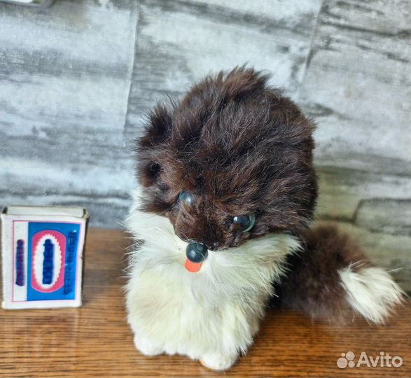 Игрушка в Машину Кот голова качается СССР меховой