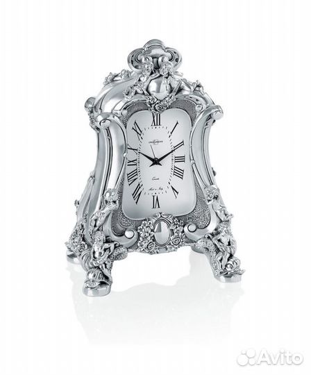 Каминные часы серебро Linea Argenti, Италия