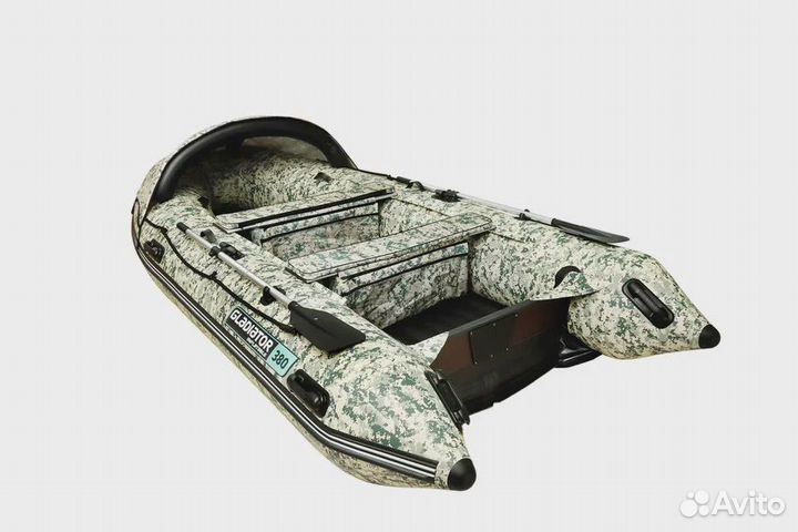 Лодка пвх Нднд Gladiator E380 Pro Camo