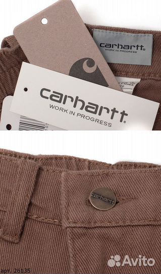 Джинсы Carhartt WIP 2 коричневые