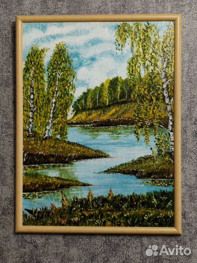 Картина маслом летний пейзаж