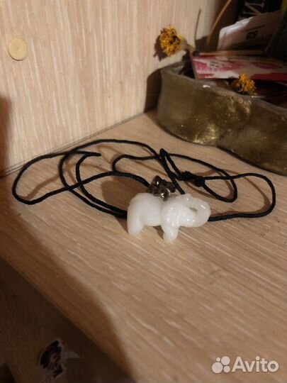 Подвеска слоник из натурального камня