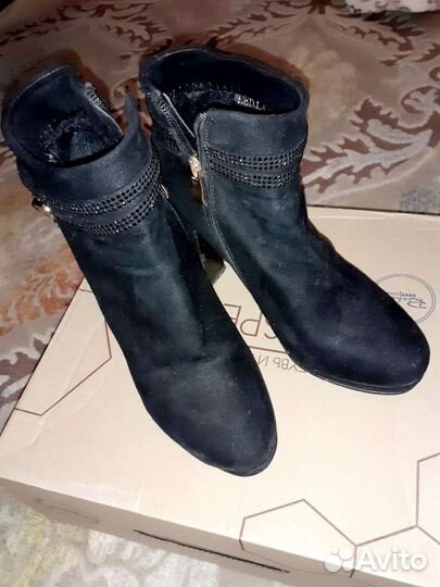 Ботильоны полусапоги замшевые