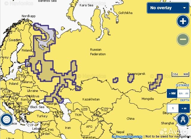 Карты navionics. Регион 52XG, EU652L, 44XG, 43XG