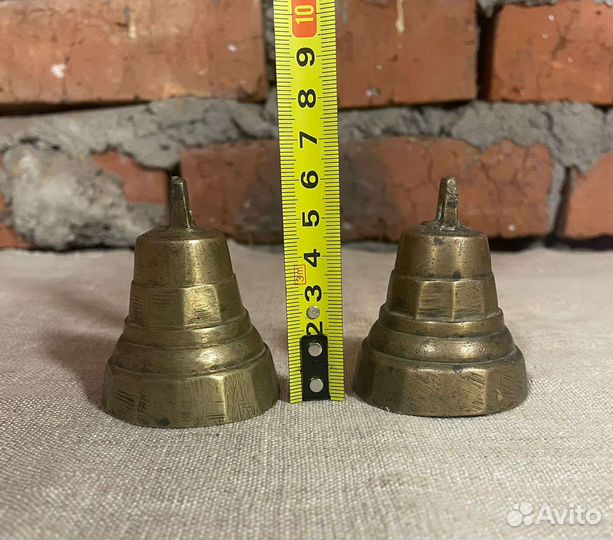 Старинные колокольчики, 2 шт., гранные
