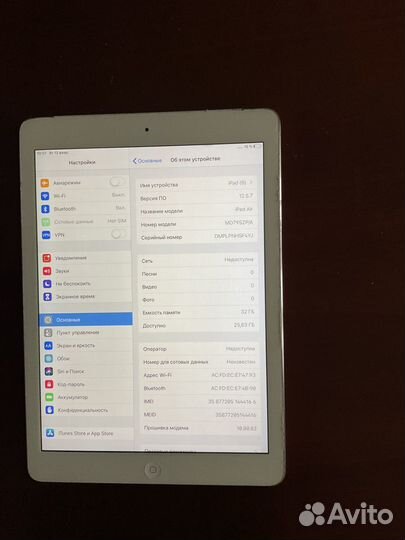 Планшет apple iPad Air 32 гб 2014 г