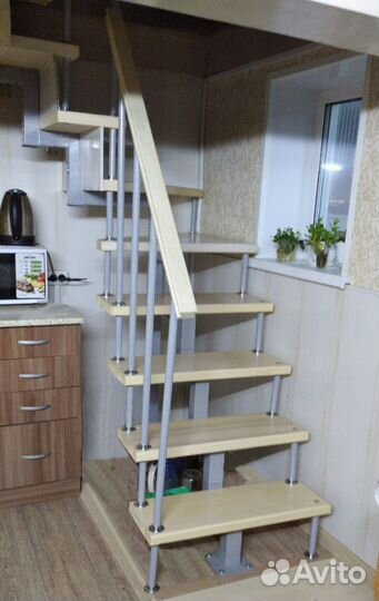 Лестница на второй этаж модульная