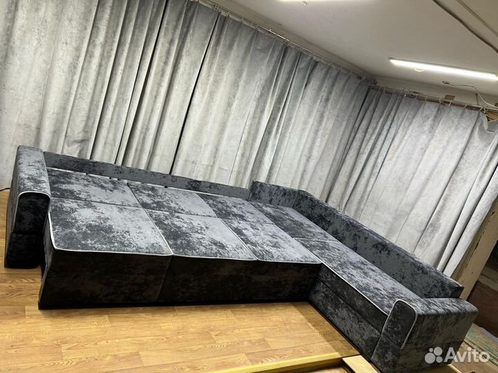 Угловой диван Каро 350*260см велюр антивандальный