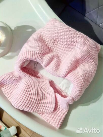 Шапка-шлем для малыша Зима