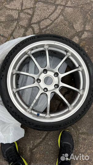 Диски Advan для Porsche с резиной Michelin Cup2