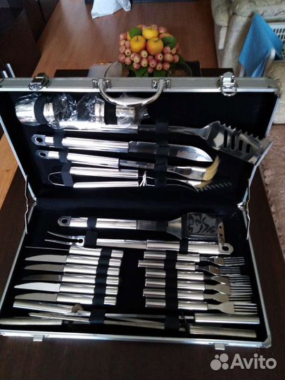 Подарок на юбилей набор для барбекю в кейсе