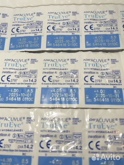Линзы контактные acuvue TruEye