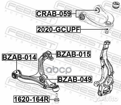 Опора шаровая верхн рычага jeep grand cherokee IV