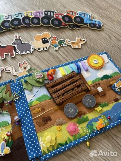 Планшет фетр Синий трактор