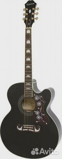 Электроакустическая гитара Epiphone EJ-200SCE Blac
