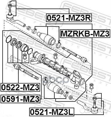 Пыльник рулевой mzrkb-MZ3 mzrkbmz3 Febest